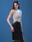 Sexy Selskapskjoler 2016 Havfrue Dyp V-hals Beading Rhinestone Todelte Sort Kjole