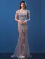 Sexy Lace Evening Dresses 2016 Mermaid Deep V-neck Applique Lace Tulle Backless Evening Dress