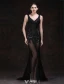 Sexy Lace Evening Dresses 2016 Mermaid Deep V-neck Applique Lace Tulle Backless Evening Dress