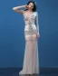 Sparkly Sexy Evening Dresses 2016 Mermaid Deep V-neck Sleeveless Beading Crystal Rhinestones Dress