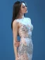 Sparkly Sexy Evening Dresses 2016 Mermaid Deep V-neck Sleeveless Beading Crystal Rhinestones Dress