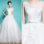Spring Wedding Dresses 2016 Beautiful Square Neck Applique Lace Backless Ball Gown Bridal Dress