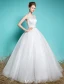 Spring Wedding Dresses 2016 Beautiful Square Neck Applique Lace Backless Ball Gown Bridal Dress