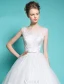 Spring Wedding Dresses 2016 Beautiful Square Neck Applique Lace Backless Ball Gown Bridal Dress