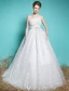 Sweetheart Wedding Dresses 2016 Applique Flowers Beading Ruffle Glitter Lace Ball Gown Wedding Dress With Sash