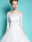 Elegante Brautkleider 2016 Ballkleid Weg Von Der Schulter-spitze Rückenfrei Brautkleid