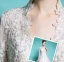 Robe De Mariée Élégantes 2016 Robe De Bal V-cou Dentelle Appliques Perles Paillettes Robe De Mariée Manches 3/4