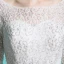 Billige Brautkleider 2016 Elegante Quadratische Ausschnitt Sicken Pailletten 1/2 Ärmel Weißen Rüsche Tulle Ballkleid Mit Schärpe