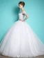 Princess Suknie Ślubne 2016 Suknia Balowa Rękawy Serek Wzburzyć Tiulu Backless Sukni Ślubnej