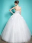 Schöne Brautkleider 2016 Ballkleid Spitze Und Blumen Sicken Strass Rückenfrei Brautkleid