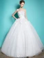 Schöne Brautkleider 2016 Ballkleid Spitze Und Blumen Sicken Strass Rückenfrei Brautkleid