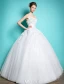 Schöne Brautkleider 2016 Ballkleid Spitze Und Blumen Sicken Strass Rückenfrei Brautkleid