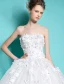 Schöne Brautkleider 2016 Ballkleid Spitze Und Blumen Sicken Strass Rückenfrei Brautkleid
