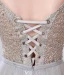 Robe De Soirée Glamour 2016 Une Ligne Perlage Conception Percée De Robe Dos Nu En Dentelle Grise En Tulle