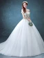Glamourösen Hochzeitskleider 2016 Ballkleid Aus Dem Brautkleid Bördeln Strass Rüsche Tüll Schulter Spitze Blumen
