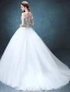 Glamourösen Hochzeitskleider 2016 Ballkleid Aus Dem Brautkleid Bördeln Strass Rüsche Tüll Schulter Spitze Blumen