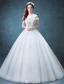 Glamourösen Hochzeitskleider 2016 Ballkleid Aus Dem Brautkleid Bördeln Strass Rüsche Tüll Schulter Spitze Blumen