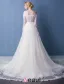 Elegant Wedding Dresses 2016 Mermaid Off The Shoulder Tassel Neckline Champagne Lace Bridal Dress With Long Sleeves