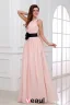 Beautiful Pink Evening Dress One Shoulder Long Formal Dress With Flower Sash