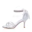 Brudsandaler Med Strass Vristrem Stilettklackar Peeptoe Brudskor