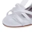 Brudsandaler Med Strass Vristrem Stilettklackar Peeptoe Brudskor