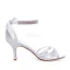 Brudsandaler Med Strass Vristrem Stilettklackar Peeptoe Brudskor