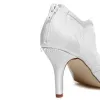 Chic Lace Bridal Shoes Stiletto Heels White Wedding Shoes