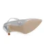 Sparkly Silver Bridal Shoes Stiletto Heels Wedding Shoes Glitter Pumps With Ankle Strap