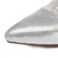 Sparkly Silver Bridal Shoes Stiletto Heels Wedding Shoes Glitter Pumps With Ankle Strap