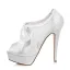 Beautiful Bridal Shoes Lace Wedding Shoes 5 Inch High Heel Peep Toe Pumps Stiletto Heels With Platform