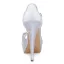 Schöne Brautsandalen Peep Toe Mit Knöchelriemen  Stilettos Spitze Brautschuhe High Heels Mit Plateau