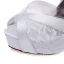 Schöne Brautsandalen Peep Toe Mit Knöchelriemen  Stilettos Spitze Brautschuhe High Heels Mit Plateau
