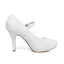 Elegant Pumps White Wedding Shoes 4 Inch Stiletto Heels Embroidered Satin Bridal Shoes High Heels