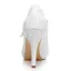 Elegant Pumps White Wedding Shoes 4 Inch Stiletto Heels Embroidered Satin Bridal Shoes High Heels