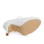 Elegant Pumps White Wedding Shoes 4 Inch Stiletto Heels Embroidered Satin Bridal Shoes High Heels