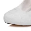 Elegant Pumps White Wedding Shoes 4 Inch Stiletto Heels Embroidered Satin Bridal Shoes High Heels