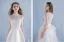 Robes De Mariage De Plage Élégantes 2016 Une Ligne De Dentelle Col Haut Robe De Mariée Avec Le Train Amovible