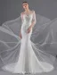 Sexy Brautkleider 2016 Seejungfrau Applikation Blumen Pailletten Weißen Tüll Rückenfrei Brautkleid Mit Abdeckknopf