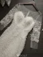 Sexy Brautkleider 2016 Seejungfrau Applikation Blumen Pailletten Weißen Tüll Rückenfrei Brautkleid Mit Abdeckknopf