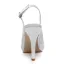 Elegant Brudesko Hvit Pumps Slingbacks Høy Hæl Bryllupsko Stiletthæler