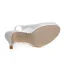 Elegant Brudesko Hvit Pumps Slingbacks Høy Hæl Bryllupsko Stiletthæler