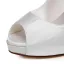 Elegant Brudesko Hvit Pumps Slingbacks Høy Hæl Bryllupsko Stiletthæler