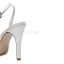 Elegant Brudesko Hvit Pumps Slingbacks Høy Hæl Bryllupsko Stiletthæler