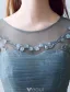 Elegant Strapless Evening Dress 2016 A-line Scoop Neckline Applique Lace Ruffle Tulle Long Dress
