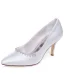 Classic Satin Wedding Shoes White Pumps 3 Inch High Heel Bridal Shoes Stiletto Heels