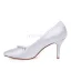 Classic Satin Wedding Shoes White Pumps 3 Inch High Heel Bridal Shoes Stiletto Heels