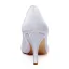 Classic Satin Wedding Shoes White Pumps 3 Inch High Heel Bridal Shoes Stiletto Heels