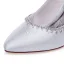Classic Satin Wedding Shoes White Pumps 3 Inch High Heel Bridal Shoes Stiletto Heels