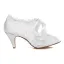 Belles Chaussures De Mariée Dentelle Stilettos Blanc Bottines De Mariée Bout Ouvert