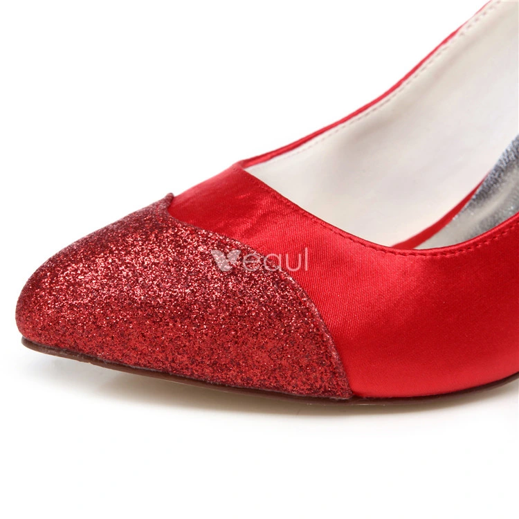 3 inch red pumps best sale